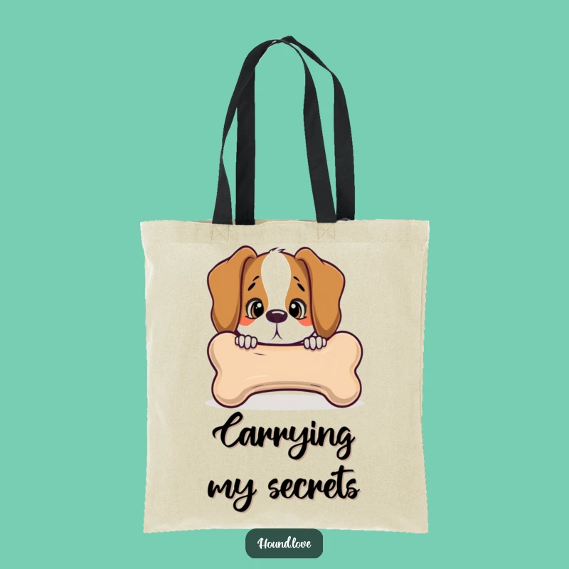 Funny Hound Bone Tote Bag - Carry Your Curiosity with Style!