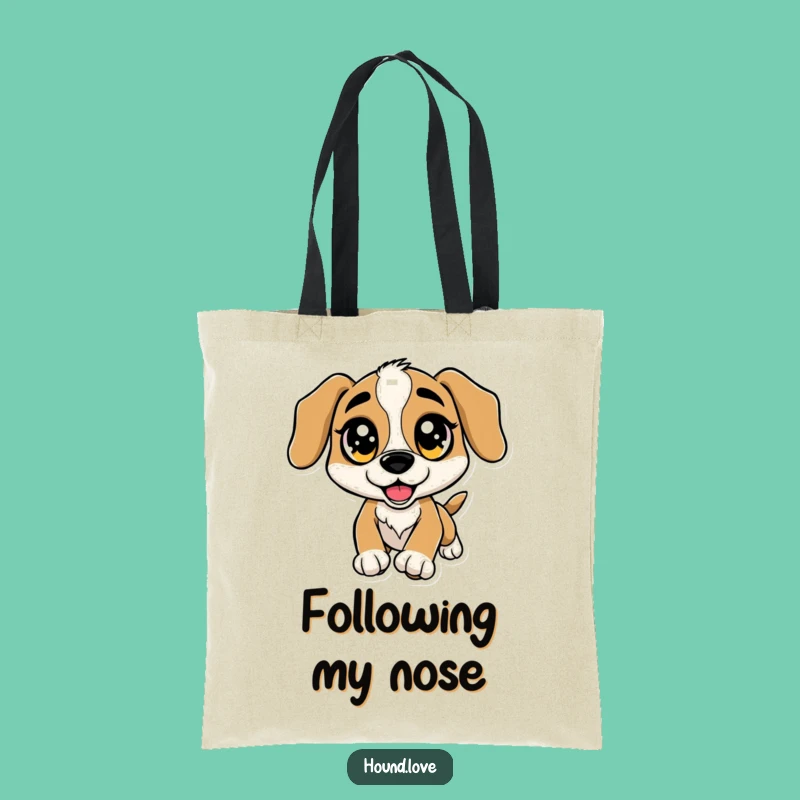 Funny Sparkle Eye Hound Tote Bag - Excited Leap Carry-All, Charming Funny Gift