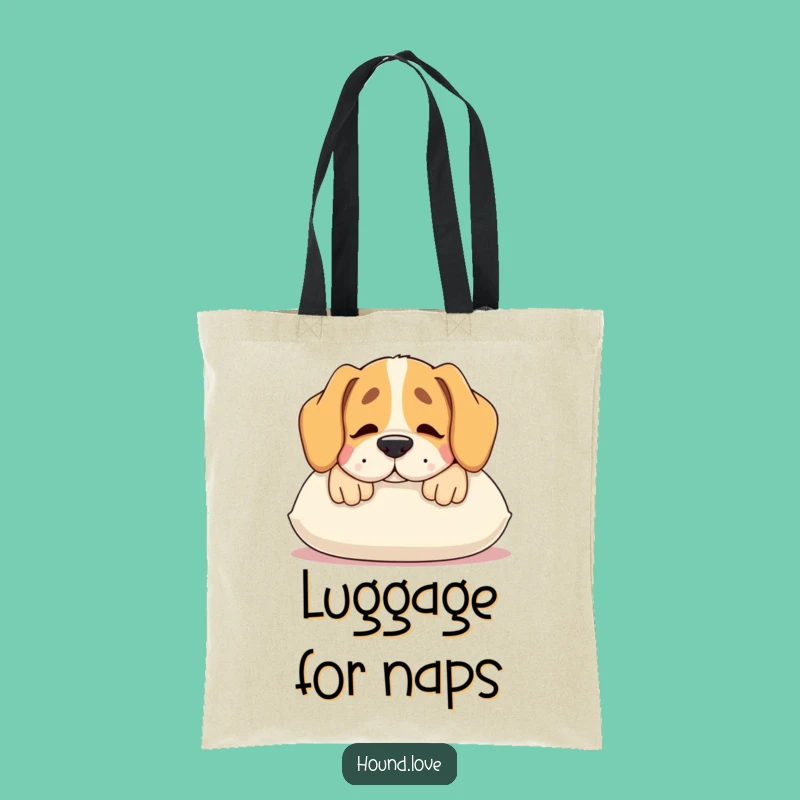 Funny Hound Pillow Tote Bag: Contented Dog Carryall - Pet Lover Gift